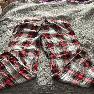 Victoria's Secret Red and Gray Plaid Pants